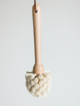 Load image into Gallery viewer, Light Wood Round Scrub Brush