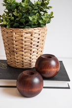 Load image into Gallery viewer, Vintage Wood Tapers set of 2