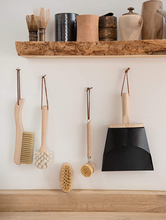 Load image into Gallery viewer, Light Wood Round Scrub Brush