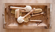 Load image into Gallery viewer, Light Wood Round Scrub Brush