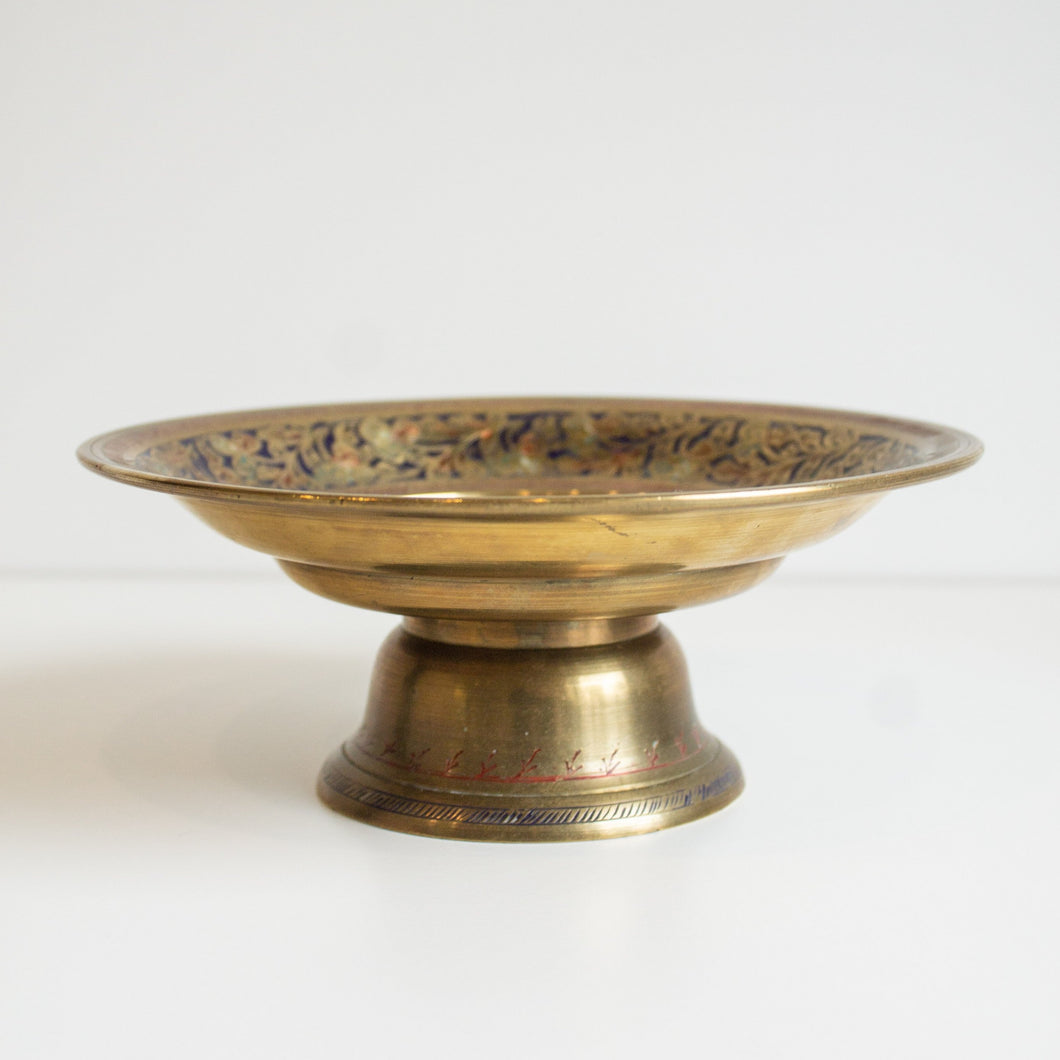 Vintage Ornate Brass Dish