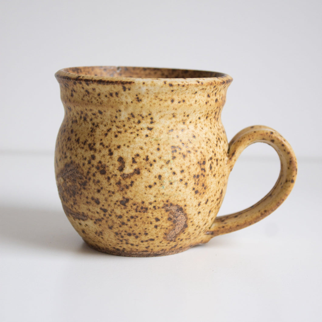 Vintage Speckled Tumeric Cup