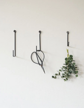 Load image into Gallery viewer, Thin Profile Wall Hook (iron and brass)
